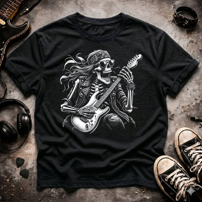 Rock Skeleton Guitarist T-Shirt