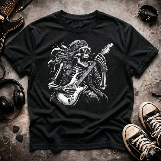 Rock Skeleton Guitarist T-Shirt