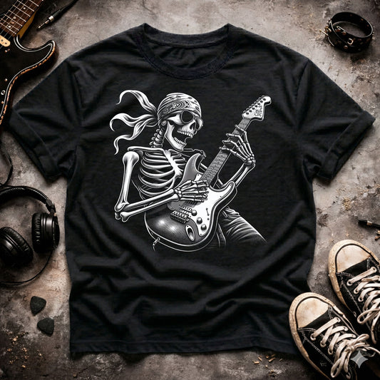 Rock Skeleton Guitarist T-Shirt