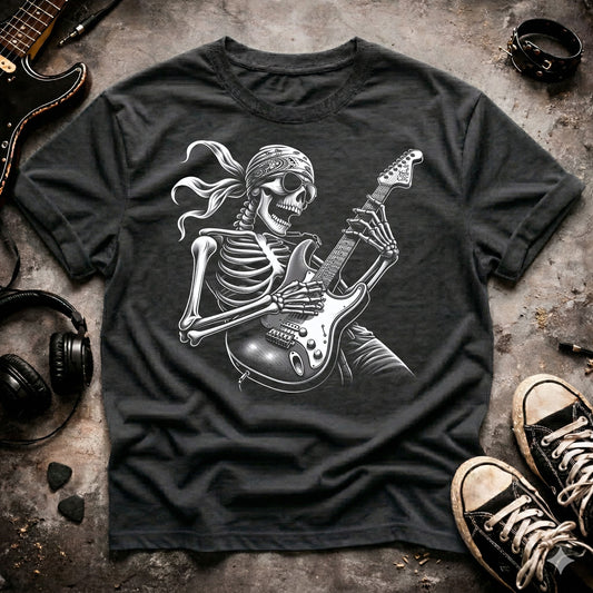 Rock Skeleton Guitarist T-Shirt