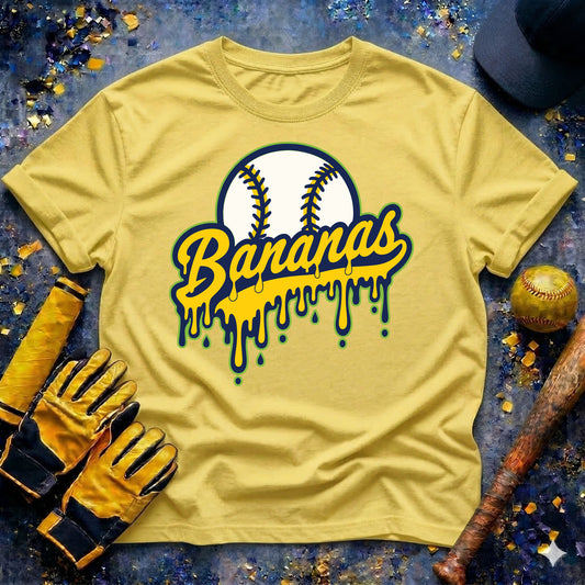 Bananas Baseball T-Shirt