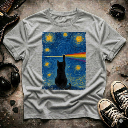 Cat Rock Starry Night V1 T-Shirt
