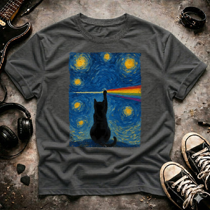 Cat Rock Starry Night V1 T-Shirt