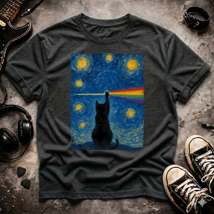 Cat Rock Starry Night V1 T-Shirt