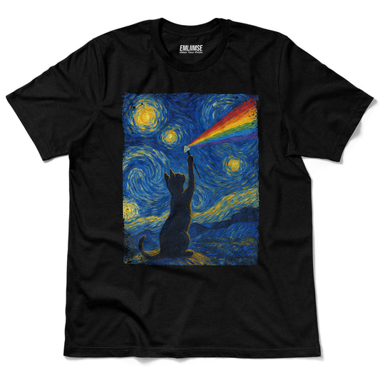 Cat Rock Starry Night V2 T-Shirt