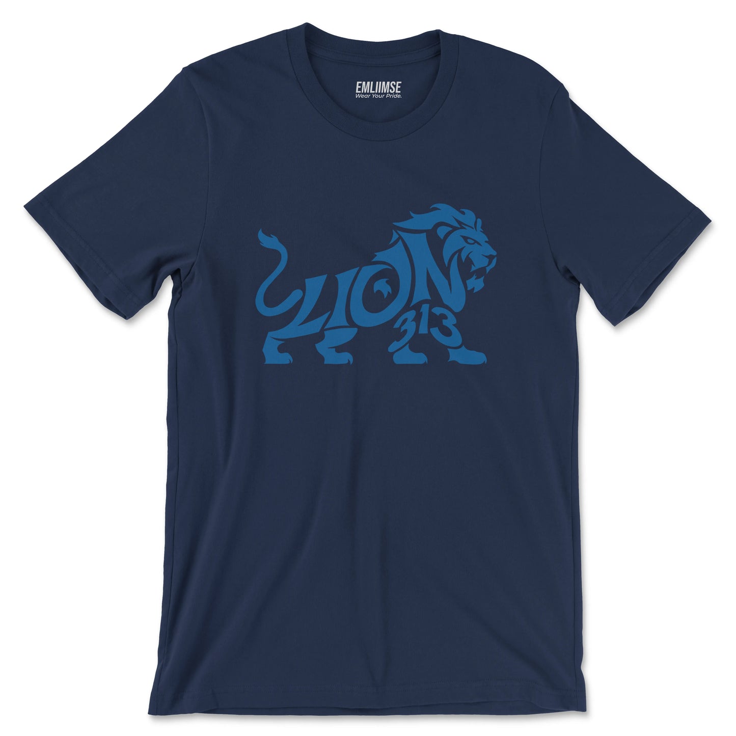 Blue Lion 313 Area Code T-Shirt