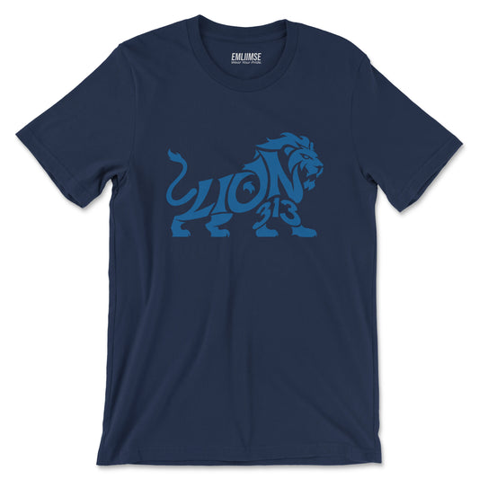Blue Lion 313 Area Code T-Shirt