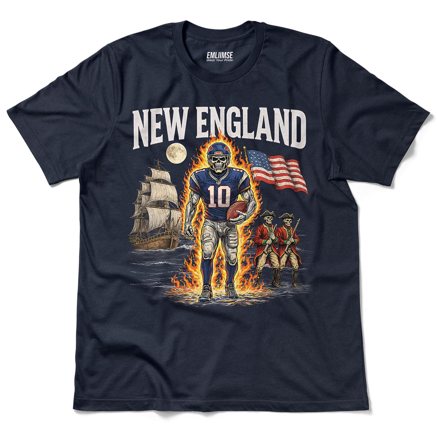 Vintage Skeleton New England T-Shirt