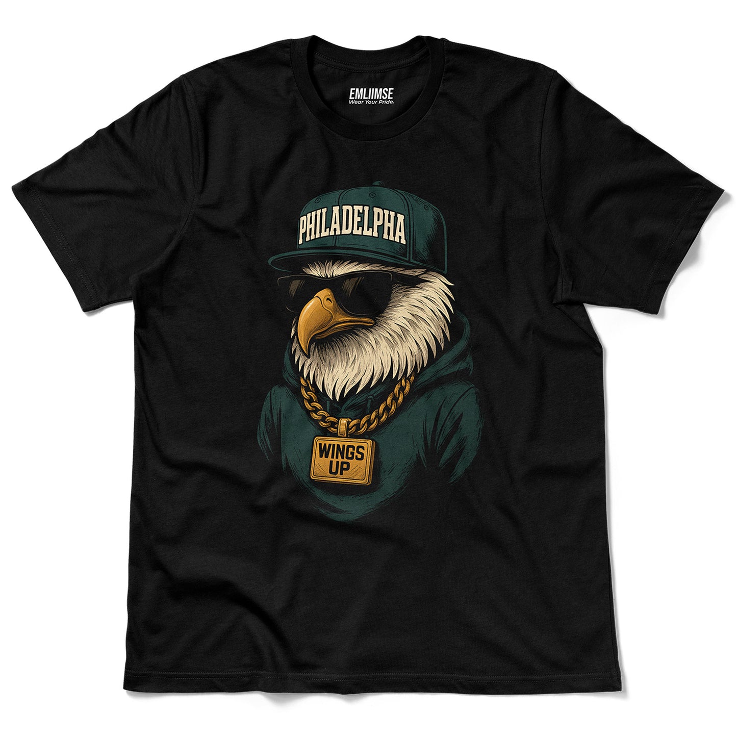 Eagle Mascot Wings Up T-Shirt