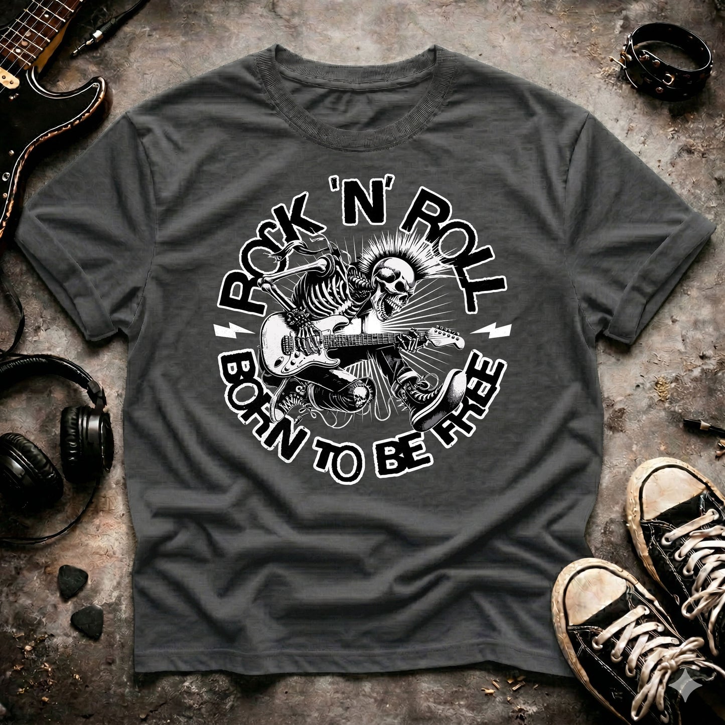 Rock N Roll Born To Be Free T-Shirt