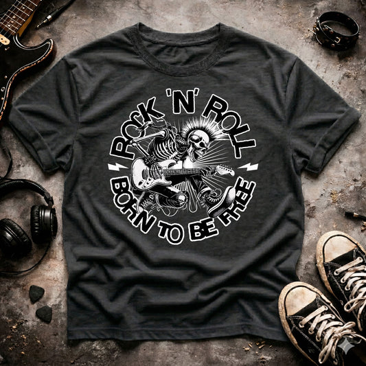 Rock N Roll Born To Be Free T-Shirt