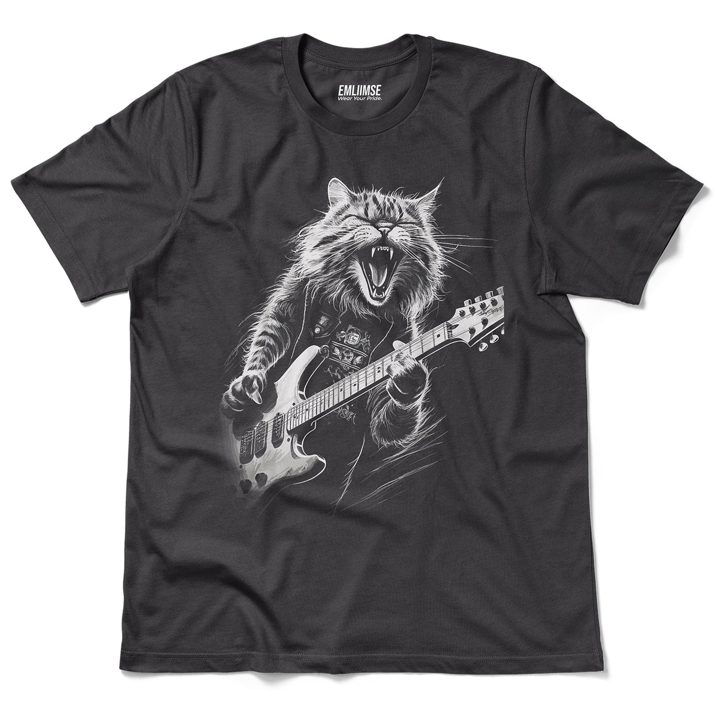 Rock N Roll Cat Guitarist V1 T-Shirt