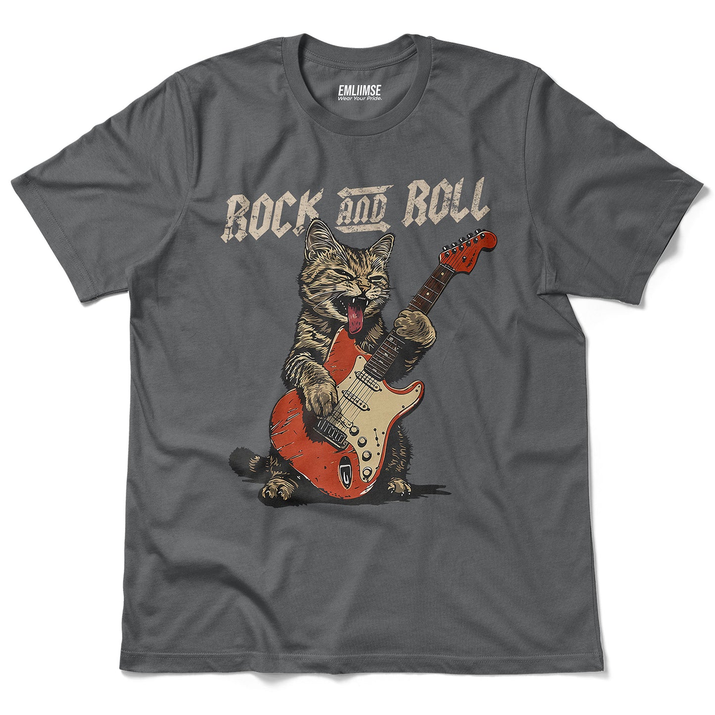 Rock N Roll Cat Guitarist V3 T-Shirt