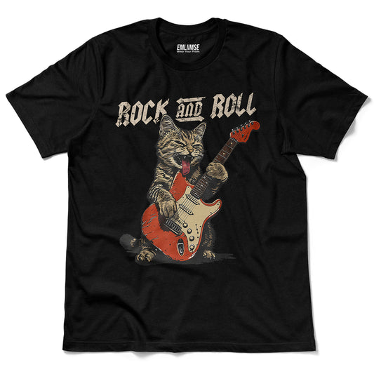 Rock N Roll Cat Guitarist V3 T-Shirt