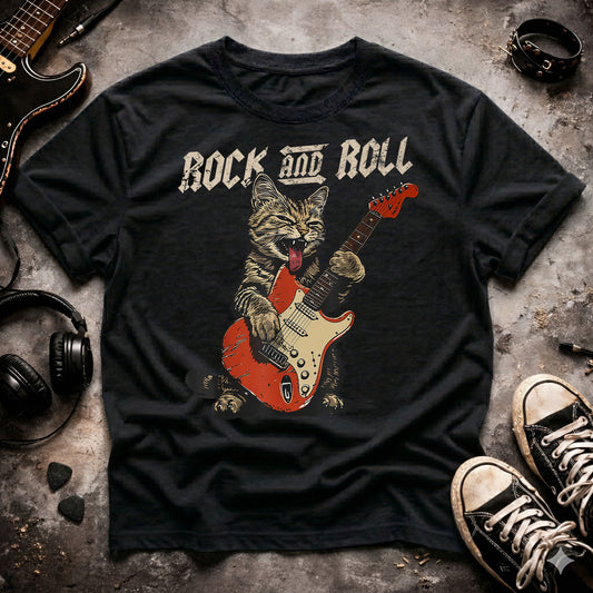Rock Cat Guitarist  T-Shirt