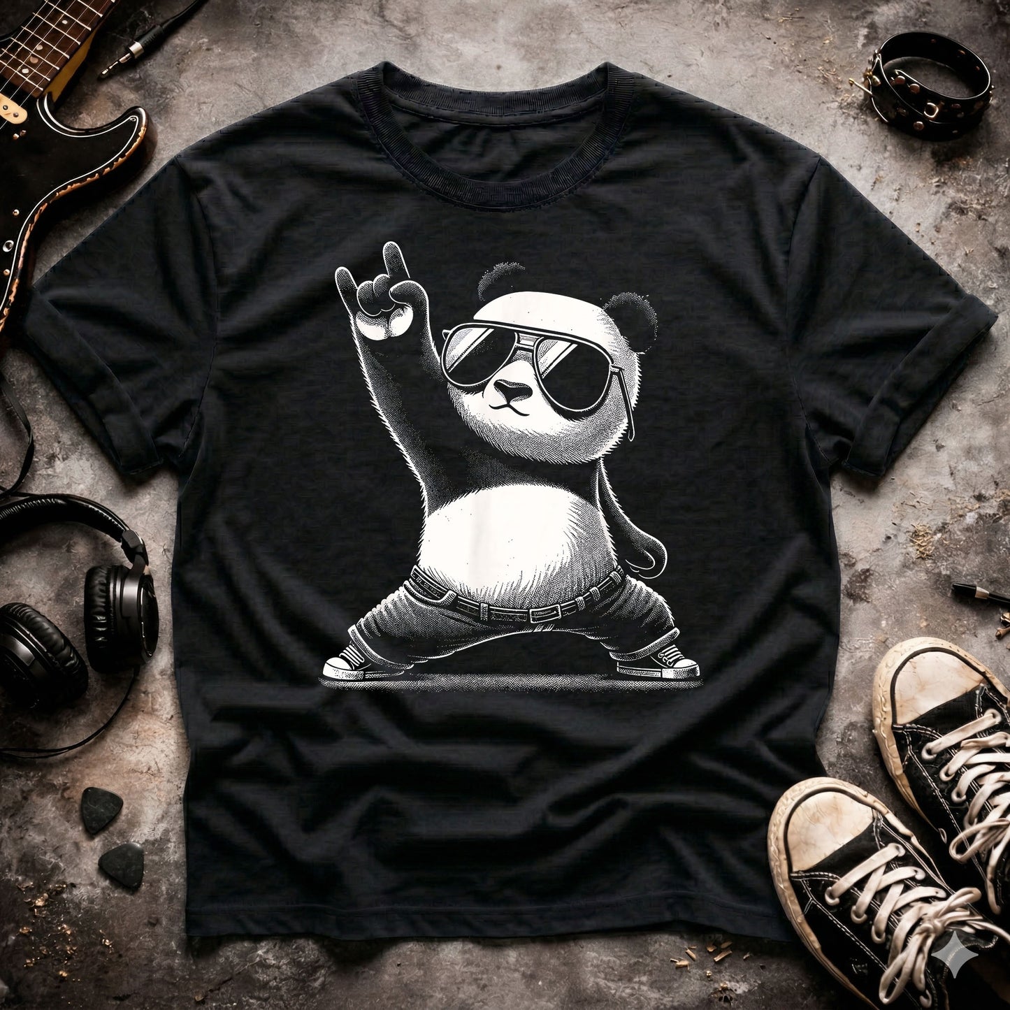 Rock On Panda T-Shirt