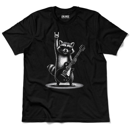 Rock On Raccoon Guitar T-Shirt