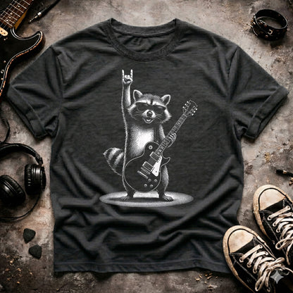 Rock On Raccoon Guitar T-Shirt