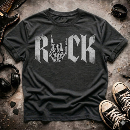 Rock On Skeleton Hand T-Shirt