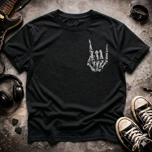 Rock On Skeleton Hand T-Shirt