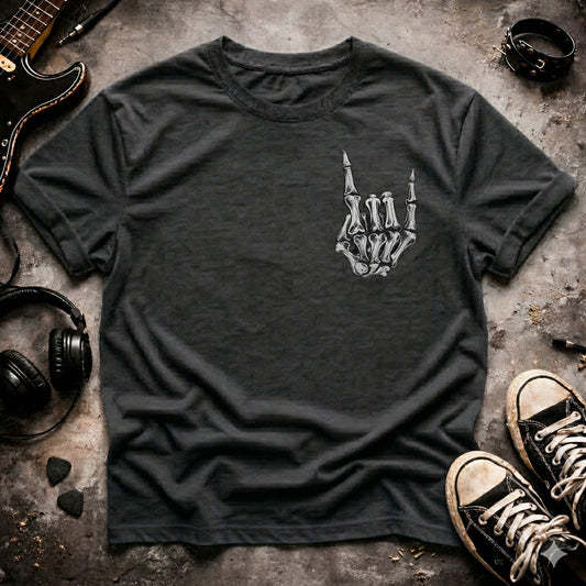 Rock On Skeleton Hand T-Shirt